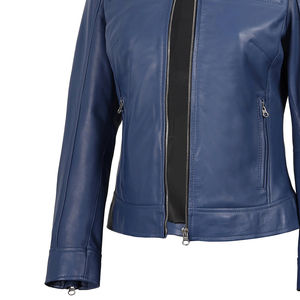 Breathable Outdoor Wear Heavyweight Best Quality <b>Long</b> Sleeve Front Zipper Regular Wear Side Pockets <b>Leather</b> <b>Jacket</b> For Women's - Product Image 5