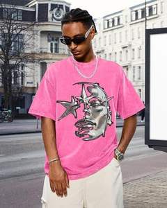 เสื้อยืดคอตตอนทรงบ็อกซี่โอเวอร์ไซส์สไตล์วินเทจสำหรับทุกเพศ ล้างสีแบบแอซิดวอช คอเต่า พร้อมลายกราฟิกพิมพ์แบบ DTG ตามสั่ง เสื้อยืดสำหรับทุกเพศ - Product Image 4