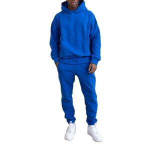 Sudaderas con capucha Haft Zip de peso pesado personalizadas y pantalones acampanados apilados Conjuntos de dos piezas Chándal de gran tamaño para hombre Entrenamiento Jogging Wear - Product Image 5