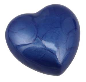 Opción de soporte de urna de corazón grabado para bebé prematuro azul pintado a mano perfecto para exhibición en el hogar grabado personalizado - Product Image 3
