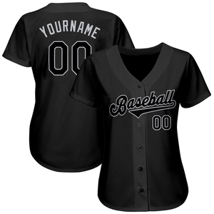 Vente en gros Maillot de baseball vierge noir pour homme Chemise personnalisée pour garçons Maillot de baseball personnalisé Maillot de baseball et de softball personnalisé - Product Image 2
