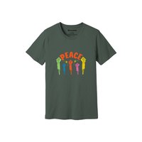 T-shirt décontracté 100% coton avec impression de thèmes de gentillesse 3D 12 options de couleur 160-180 Placement de conception personnalisable GSM lourd