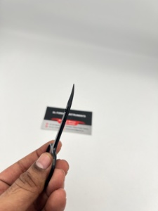 Ciseaux à ongles de qualité supérieure, écologiques, à lame incurvée, couleur plasma noire, logo personnalisé, ciseaux à cuticules. - Product Image 5