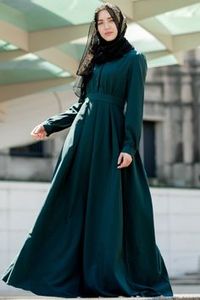 Tissu Nida de meilleure qualité Polyester arabe ethnique Style modeste robe de bal Abaya hiver Collections naturel femmes ceinture pour - Product Image 6
