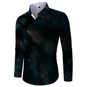 Haut imprimé décontracté à manches longues surdimensionné pour hommes de haute qualité vêtements d'été tricotés confortables dans des couleurs unies - Product Image 6