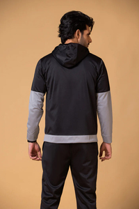 Nouvelle conception de vêtements de sport décontractés pour hommes, ensembles de jogging automne-hiver, deux pièces, vente en gros - chemise en polaire et pantalon de survêtement fabriqués - Product Image 5