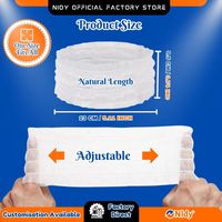NIDY Bandeau jetable imperméable non tissé élastique à 4 bandes pour soins du visage, personnalisable avec logo, pour femmes et hommes, extensible, pour maquillage et spa