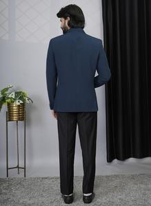 Manteau moderne pour homme bleu paon très demandé, léger et élégant pour un style décontracté professionnel, disponible à la vente - Product Image 4