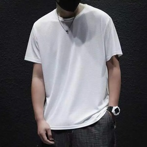 เสื้อยืดผู้ชายสีพื้น พิมพ์ลายดิจิทัล ผ้าฝ้าย 100% ป้องกันขนร่วง คุณภาพสูง สวมใส่สบาย ทรงปกติ สไตล์ลำลอง - Product Image 5