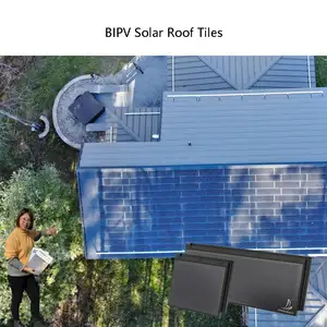 최고 에너지 태양 지붕 포진/타일 L 지붕 건축 자재 태양 에너지 태양 지붕 슬레이트 타일 광전지