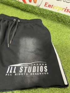 High Street hommes 100% coton français éponge imprimé Shorts d'été soleil délavé à l'acide écologique respirant séchage rapide haut - Product Image 3