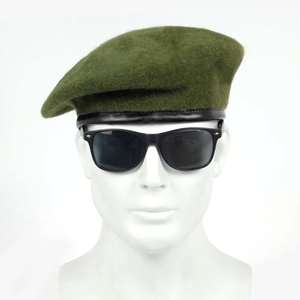 Ceremonial <b>Beret</b> with Polyester <b>Wool</b> Liner Customized Color Sports Travel Casual Use Unisex Four Seasons Made in Pakistan - Product Image 5
