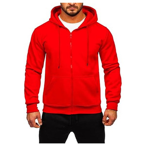 Sweat-shirt à capuche zippé pour homme, en molleton tricoté 100 % coton, coupe classique, manches longues, respirant, écologique, personnalisable sur le devant - Product Image 2