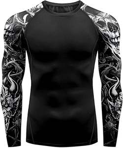 Rashguard haute performance en polyester/spandex, poids du tissu 220g, séchage rapide, manches longues, unisexe, adulte, chemise de sport de plage, personnalisable - Product Image 2