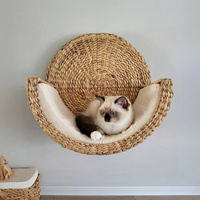 Nouveau design tendance, lit pour chat en jonc de mer mural, étagère flottante tissée pour animaux de compagnie, perchoir confortable pour chat suspendu, OEM ODM, vente en gros