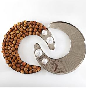 Plateaux de service en acier faits à la main de luxe de haute qualité avec incrustation de vadrouille de Style arabe poignée en incrustation de nacre artisanat naturel - Product Image 5