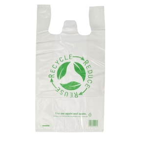 Fabricante 100% OXO biodegradable reutilizable tienda de comestibles bolso de compras de plástico llevar bolsas con asa de camiseta con bolsas personalizadas - Product Image 2