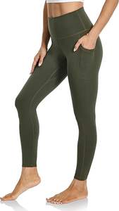 Legging décontracté pour femmes OEM 100% coton haute qualité longueur genou meilleur prix vêtements de sport logo personnalisable taille moyenne respirant - Product Image 5