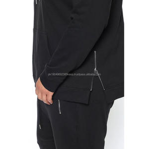 ชุดวอร์มเปล่าขายส่งสำหรับผู้ชาย สีดำ ยูนิเซ็กซ์ ผ้าฝ้าย 65% โพลีเอสเตอร์ 35% ชุดวอร์มโอเวอร์ไซส์ ชุดวอร์มผู้ชายแบบจ็อกเกอร์ ชุดวอร์ม 2 ชิ้น - Product Image 6