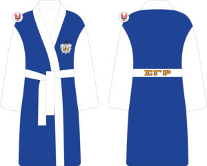 Bata de Satén Bordada de la Hermandad Sigma Gamma Rho para Mujer |   Bata de Satén de Poliéster Hecha a Medida con Bordado de la Hermandad SGRho para Damas - Product Image 6