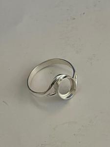 2025 Bases de bague ovales à bélière ouverte en argent sterling 925, réglables pour la création de bijoux DIY et l'incrustation de cabochons en résine - Product Image 5