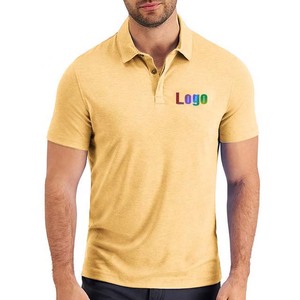 Ropa de hombre bordada con impresión de logotipo personalizado, polos de manga corta, ropa de calle de verano, polos de algodón de talla grande para hombre, OEM - Product Image 6