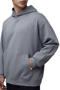 Sweat-shirt unisexe en molleton de coton épais, écologique, personnalisé, à impression numérique, avec poche, à séchage rapide, pour homme, OEM - Product Image 2