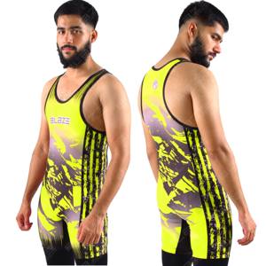 Venta al por mayor diseño personalizado lucha camisetas levantamiento de pesas entrenamiento hombres lucha camisetas - Product Image 5