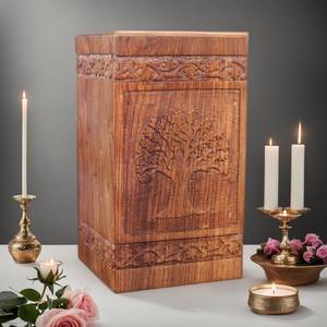 Urnes en bois pour cendres humaines Urne funéraire Arbre de vie Cendres adultes Urne personnalisée - Product Image 4