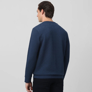 Sudadera de lana pesada para hombre OEM con logotipo personalizado Jersey de gran tamaño suave de ajuste regular para otoño estilo casual - Product Image 4