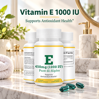 Gélules de Vitamine E 1000 UI 450 mg, pure dl Alpha Antioxydant, complément alimentaire, marque privée OEM ODM