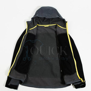 Fabricación de fábrica Recién llegado Chaqueta Softshell con capucha de manga larga Personalizada Venta al por mayor Hombres Primavera Impermeable Ecológico - Product Image 2