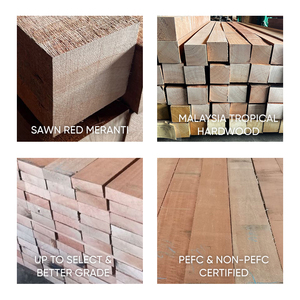 ไม้แปรรูป Meranti สีแดงอ่อนไม้เนื้อแข็งเขตร้อนยอดนิยมสำหรับการใช้งานทั่วไป - Product Image 4