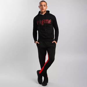 Custom Design 100% Cotton Rhinestone Winter Hooded Hoodies Light Weight High Quality <b>Pullover</b> <b>Men</b> Oversized Fit Windproof - Product Image 2