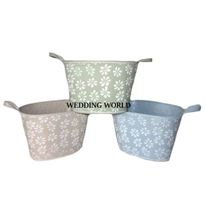 Jardinière vintage galvanisée, finition personnalisée, jardinière design, jardinière en métal décorative classique et élégante - Product Image 6