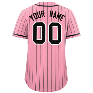 Maillot de baseball en polyester respirant 100% imprimé vierge en gros, séchage rapide, logo personnalisé cousu, taille plus, rayures, loisirs - Product Image 4