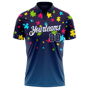 Chemises respirantes pour vêtements de sport, vente en gros, haute qualité, personnalisées, noir, rose, ruban rose 3D, polo de golf performant - Product Image 4