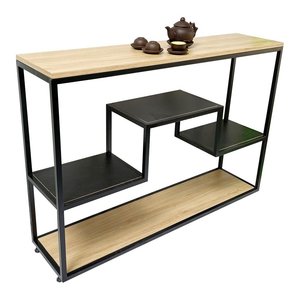 KAZI Modern Luxury Minimalist <b>Console</b> <b>Table</b> CST041 Plywood Wood with Iron Frame <b>for</b> <b>Entry</b> - Product Image 1