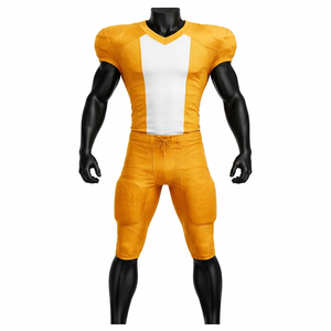 OEM Custom American Football Game Uniform Set Breathable Mesh Jersey <b>Padded</b> <b>Pants</b> Teamwear Bulk Supplier - Product Image 1