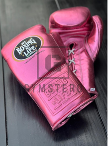 Gants de boxe GYMSTERO en cuir de vachette véritable de haute qualité, avec sangle de poignet réglable, couverture complète des doigts et fermeture à lacets - Product Image 2