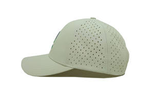Wholesale Blank Polyester <b>Performance</b> Hat Contrast Line Detail Laser Cut Ventilation Structured Golf Cap Small MOQ - Product Image 2