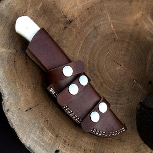 Couteau de chasse en acier damas fait main avec drapeau Texas manche en bois personnalisable à lame fixe de transport quotidien supporté par l'OEM - Product Image 6