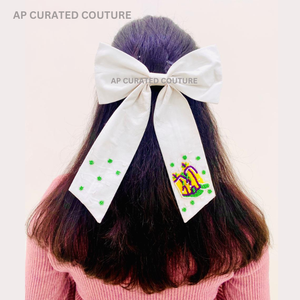 Mardi Gras, nueva colección, lazo de cola de cocodrilo hecho a mano, aspecto relajante, lazo indio hecho a mano con cuentas, estilo de tendencia 2025 - Product Image 5