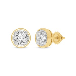 Brilliant Round Cut Diamond Solitaire <b>Stud</b> <b>Earrings</b> 1.00 Ct Lab Grown Diamond In 14K Solid Gold Bridal Wedding Engagement Party - Product Image 1