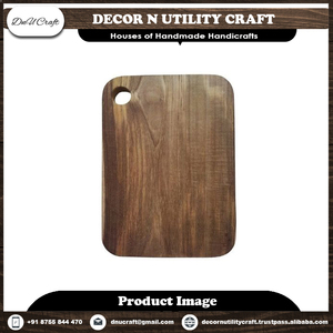 Planche à découper rectangulaire en bambou écologique antibactérienne avec poignée en acier inoxydable, épaisseur 1,5 cm, emballage individuel - Product Image 5