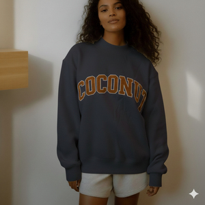Modern Oversized Mockneck <b>Long</b> <b>Sweatshirt</b> Casual Winter Wear Breathable Eco-Friendly Polyester/Cotton Relaxed Fit Streetwear - Product Image 1