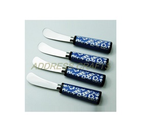 Ensemble de couteaux à beurre de style occidental lot de 4 couteaux à beurre en acier inoxydable avec logo personnalisé lot de couteaux à fromage au design créatif - Product Image 2