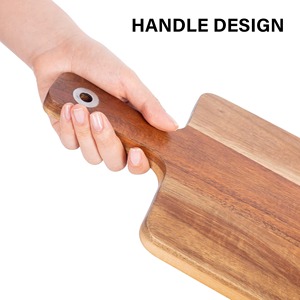 Planche à découper rectangulaire Rehman Craft RC006 en bois d'acacia, écologique, certifiée FSC, épaisseur 2,0 cm, passe au lave-vaisselle, planche à charcuterie - Product Image 6