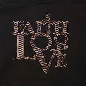 Sudadera con capucha con diamantes de imitación de diseño personalizado 320GSM mezcla de algodón Bling Streetwear sudadera para hombres y mujeres con logotipo - Product Image 4