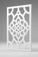 Panneau de séparation de pièce en PVC découpé CNC décoratif moderne Mandala Bloom 800 x 1200 mm résistant aux UV multifonctionnel